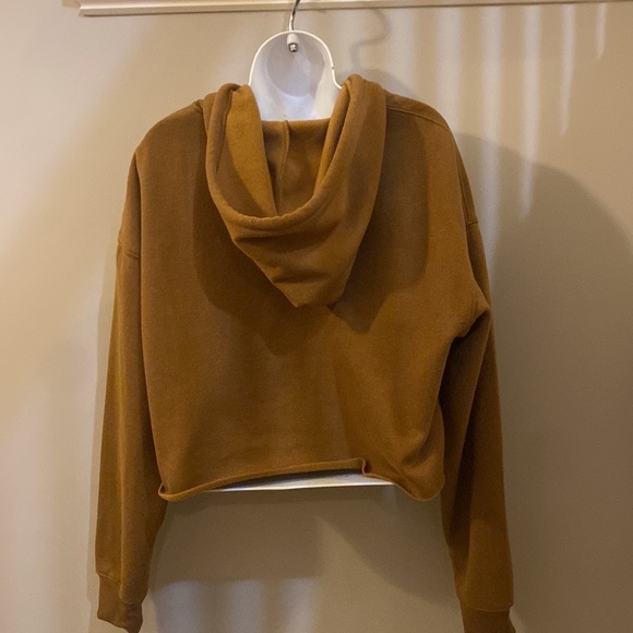Cropped Hoodie, Medium, VERY Soft, Camel Brown - Picture 2 of 7